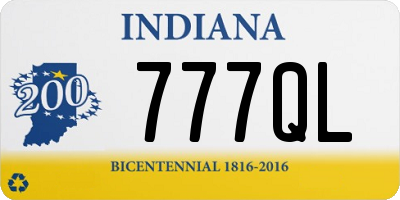 IN license plate 777QL
