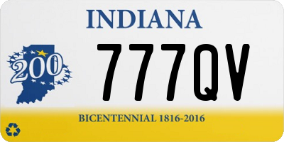 IN license plate 777QV