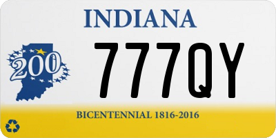 IN license plate 777QY