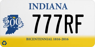 IN license plate 777RF