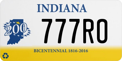 IN license plate 777RO