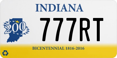 IN license plate 777RT