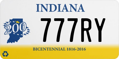 IN license plate 777RY