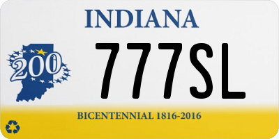 IN license plate 777SL
