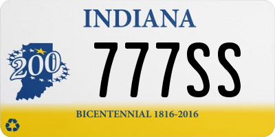 IN license plate 777SS