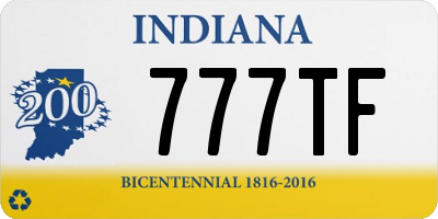 IN license plate 777TF