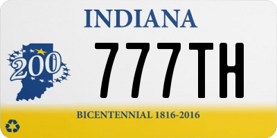 IN license plate 777TH