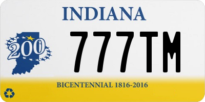 IN license plate 777TM