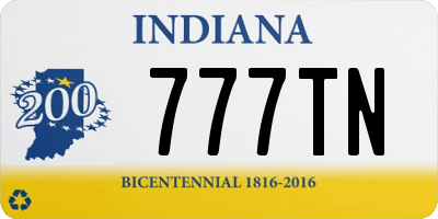 IN license plate 777TN