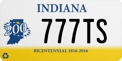 IN license plate 777TS