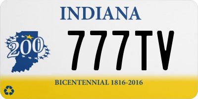 IN license plate 777TV