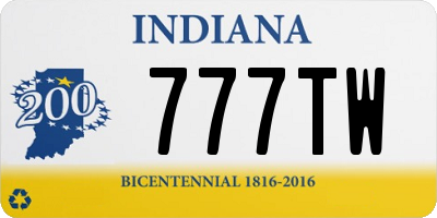 IN license plate 777TW