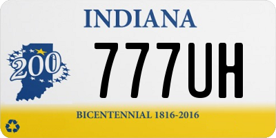 IN license plate 777UH