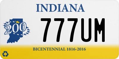 IN license plate 777UM