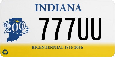 IN license plate 777UU