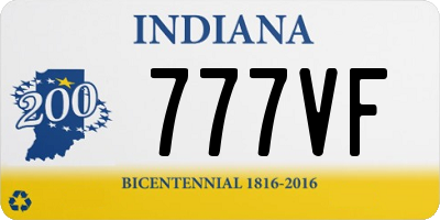 IN license plate 777VF