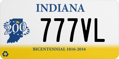 IN license plate 777VL