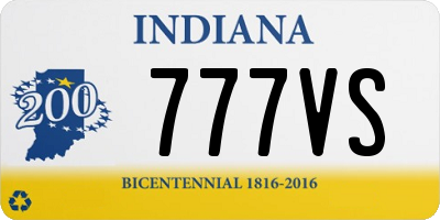 IN license plate 777VS