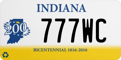 IN license plate 777WC