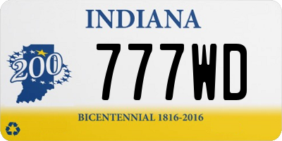 IN license plate 777WD