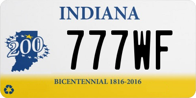 IN license plate 777WF