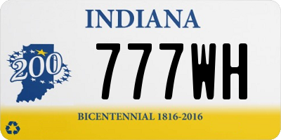 IN license plate 777WH