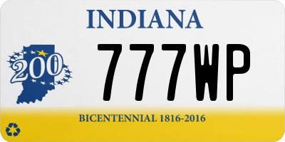IN license plate 777WP