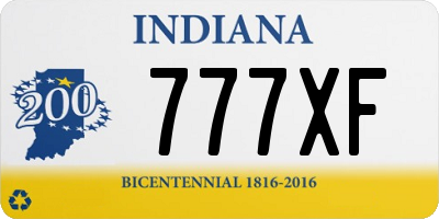 IN license plate 777XF