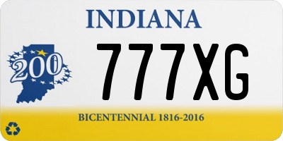 IN license plate 777XG