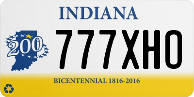 IN license plate 777XHO