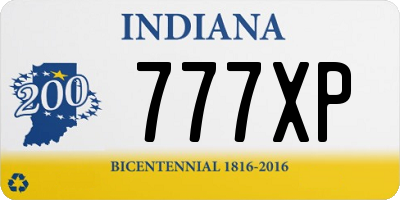 IN license plate 777XP