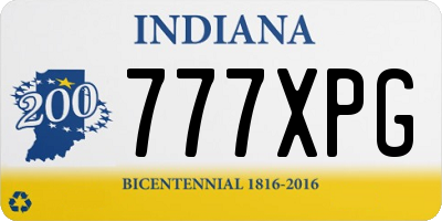 IN license plate 777XPG