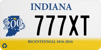 IN license plate 777XT