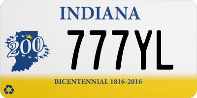 IN license plate 777YL