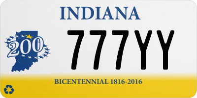 IN license plate 777YY