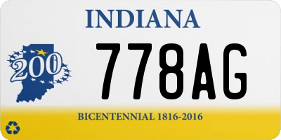 IN license plate 778AG