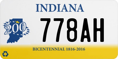 IN license plate 778AH