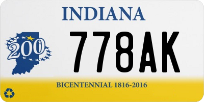 IN license plate 778AK