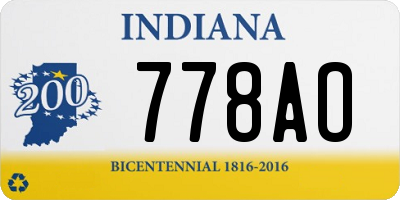 IN license plate 778AO