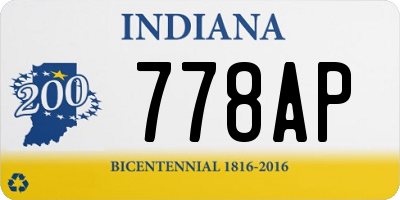 IN license plate 778AP