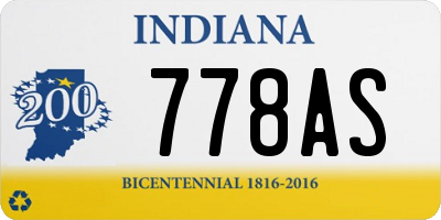 IN license plate 778AS