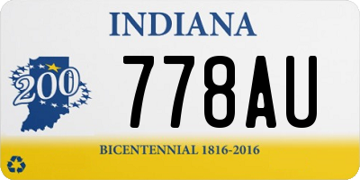 IN license plate 778AU