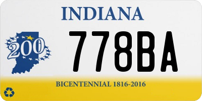 IN license plate 778BA