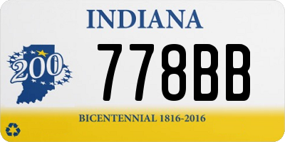 IN license plate 778BB