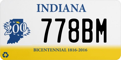 IN license plate 778BM