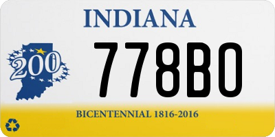 IN license plate 778BO