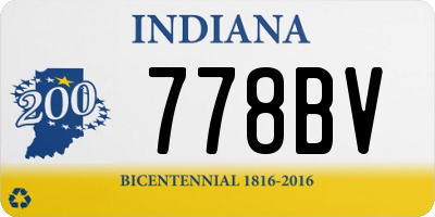IN license plate 778BV