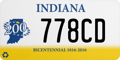 IN license plate 778CD