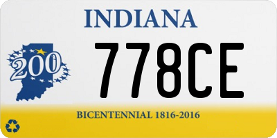 IN license plate 778CE