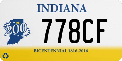 IN license plate 778CF